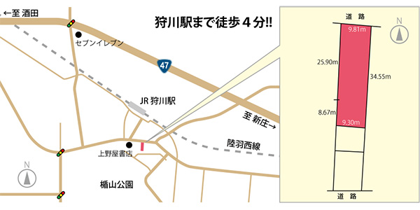 狩川地図